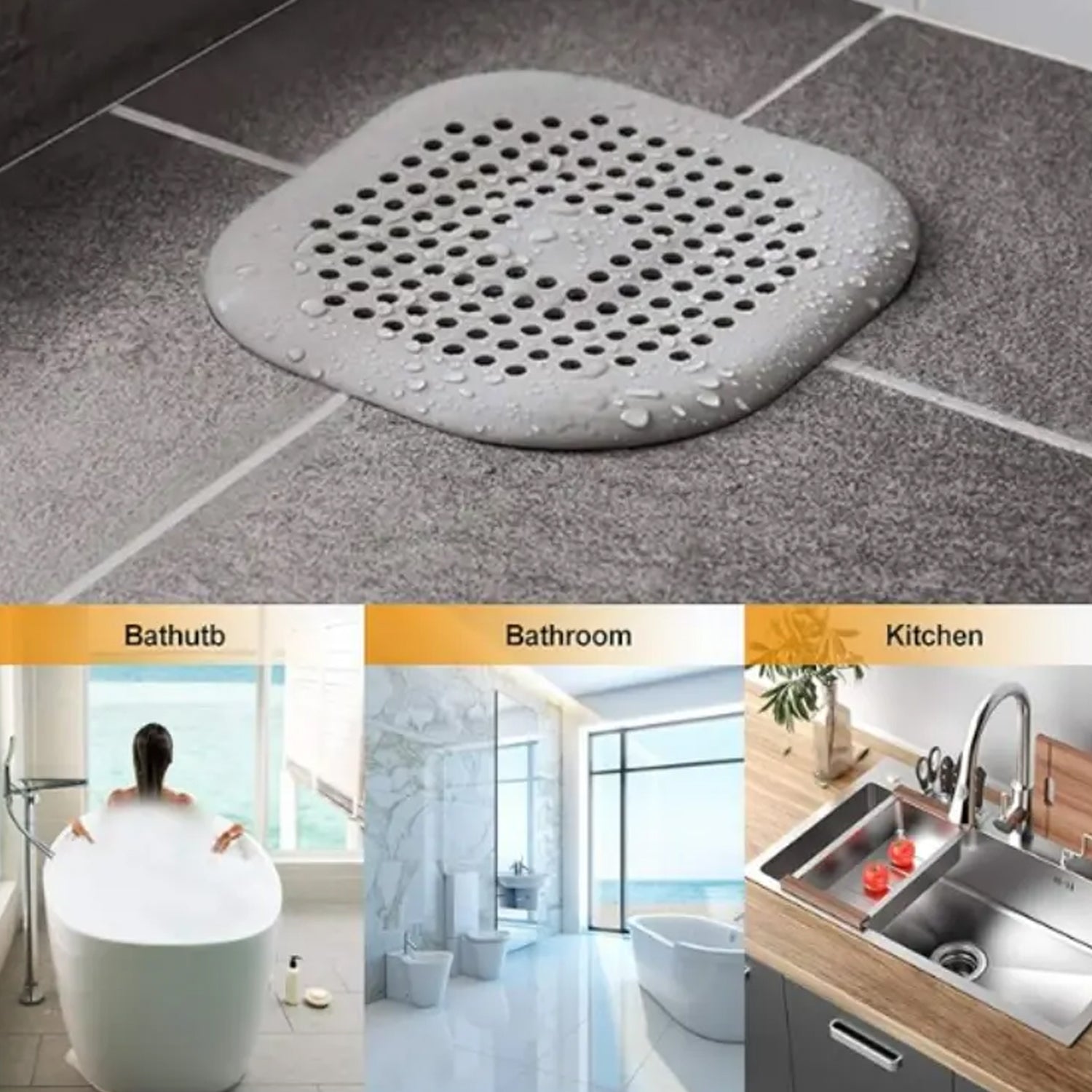 Flexible Silicone Drain Cover Strainer (1 Pc) Flexible Silicone Drain Cover Strainer (1 Pc)